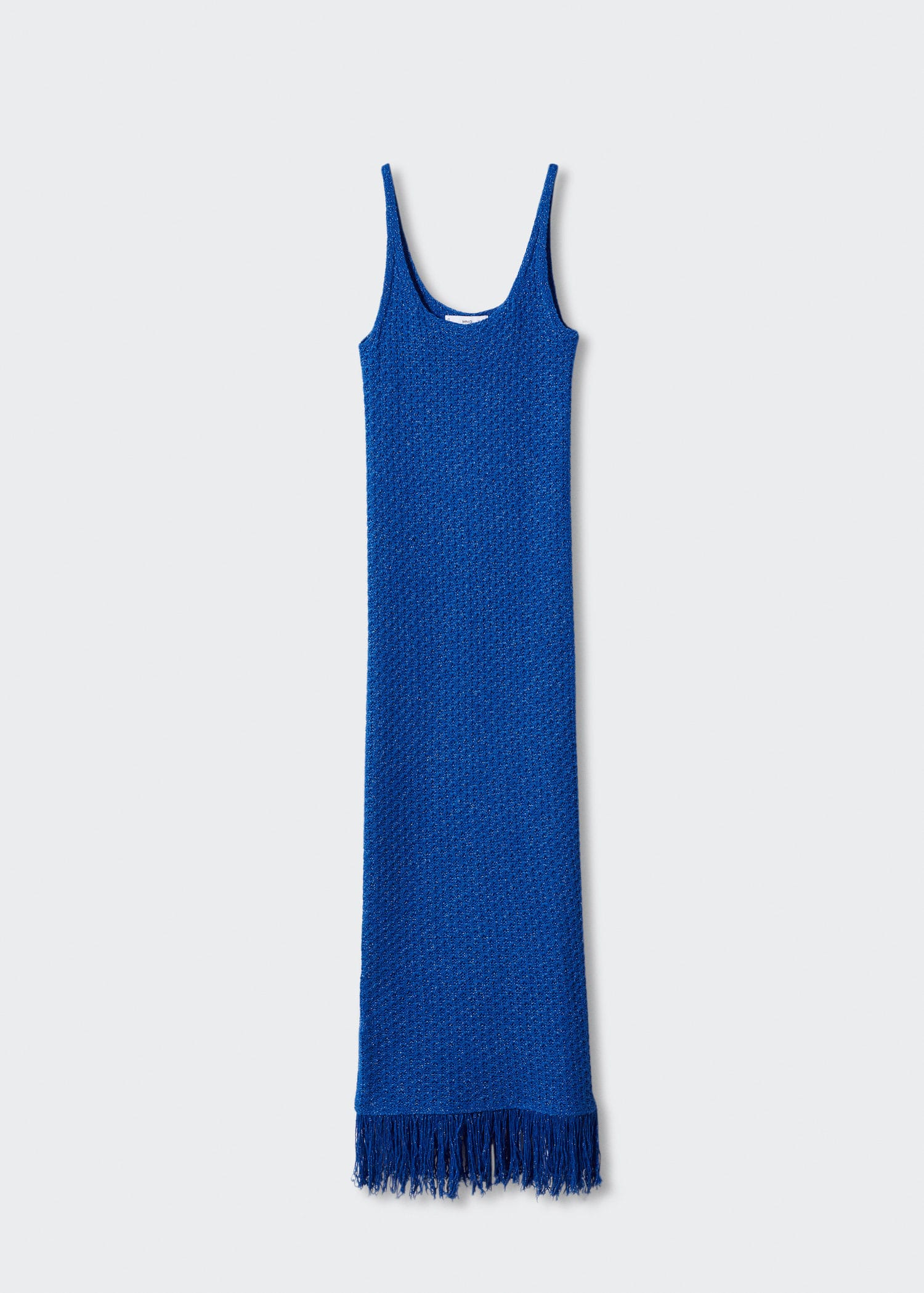 MANGO Knitted Dress With Fringe Detail | endource