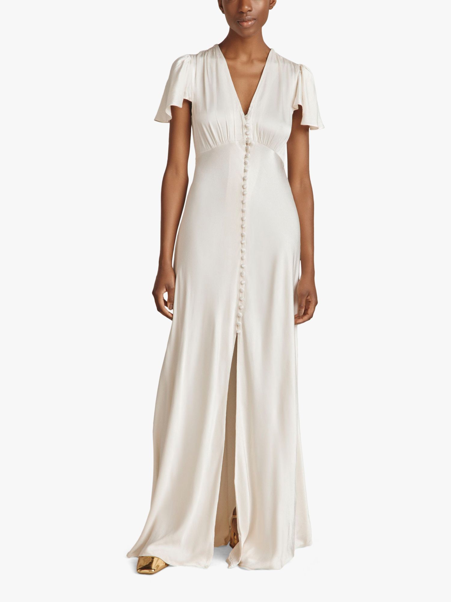 ghost delphine satin maxi dress Ghost, Delphine Satin Maxi Dress, Ivory, Brand new