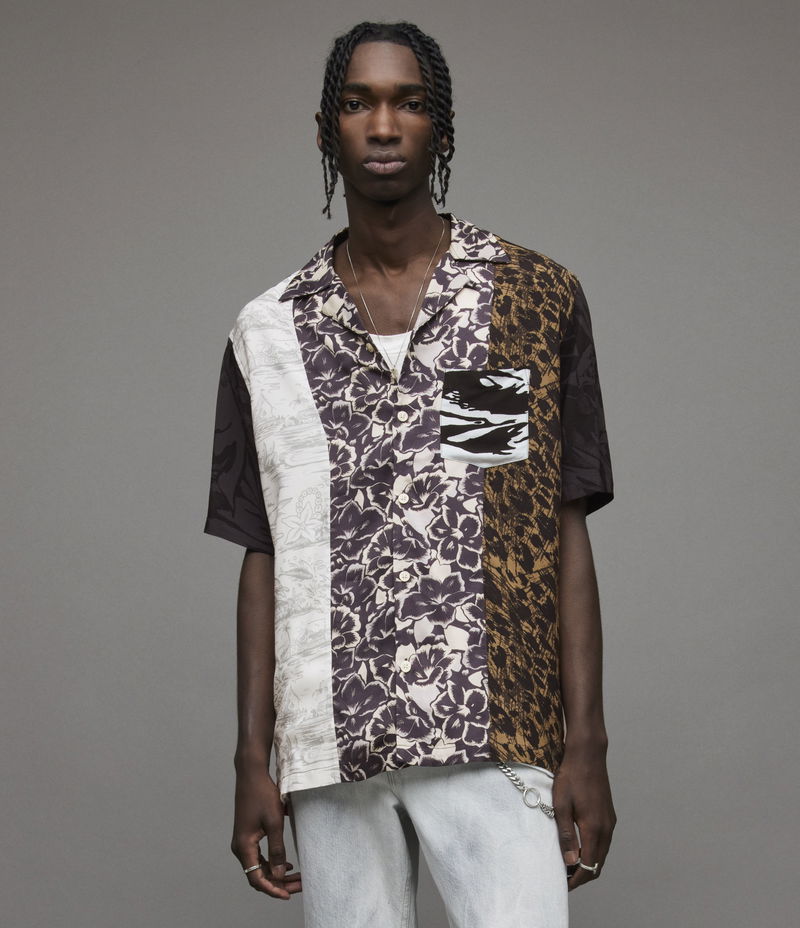 all saints print shirt