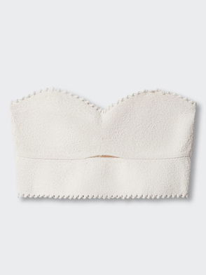 TEXTURED BANDEAU TOP - WHITE - COS curated on LTK