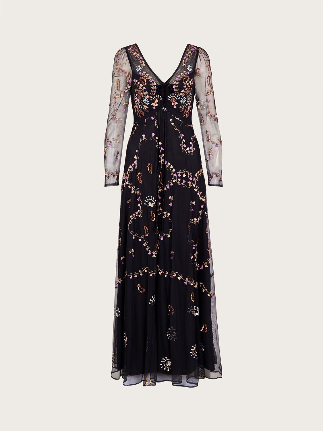 monsoon clemence embroidered maxi dress Green Embroidered A-line Midi Dress – Ohmollydress