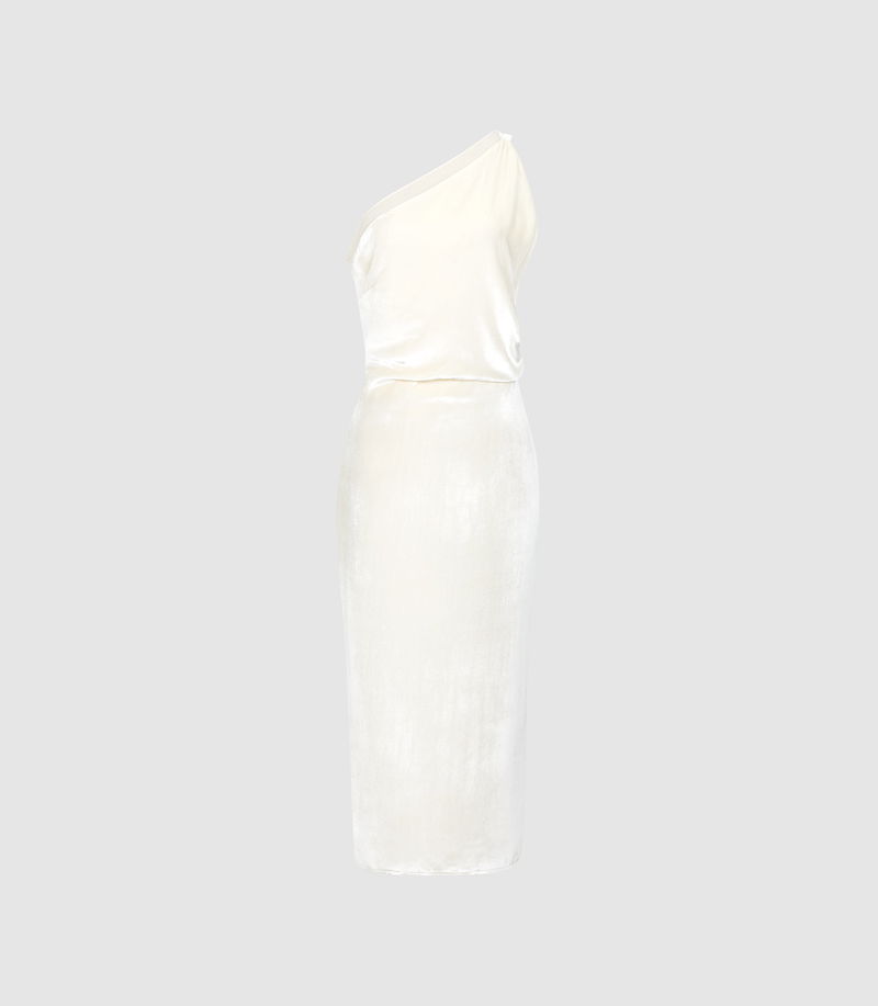 reiss one shoulder velvet dress REISS Karla One Shoulder Velvet Dress