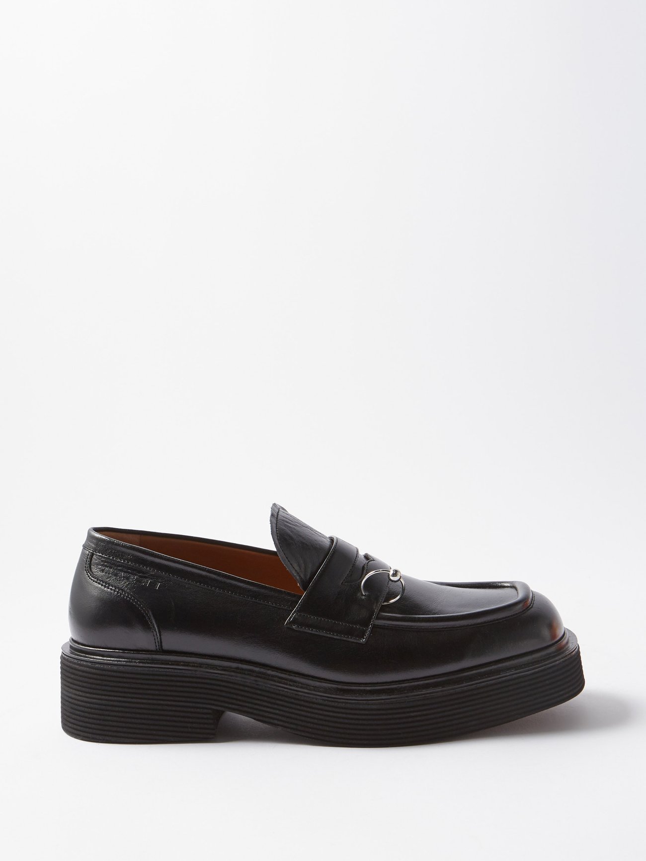 marni square toe loafers