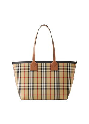 Burberry Haymarket Coated Canvas Bucket Bag