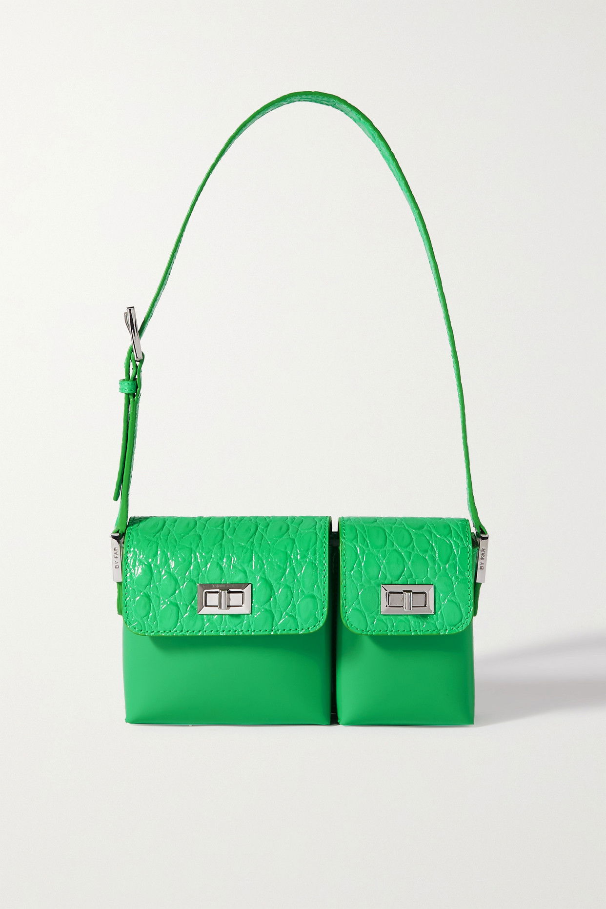 Billy lime green semi patent leather bag