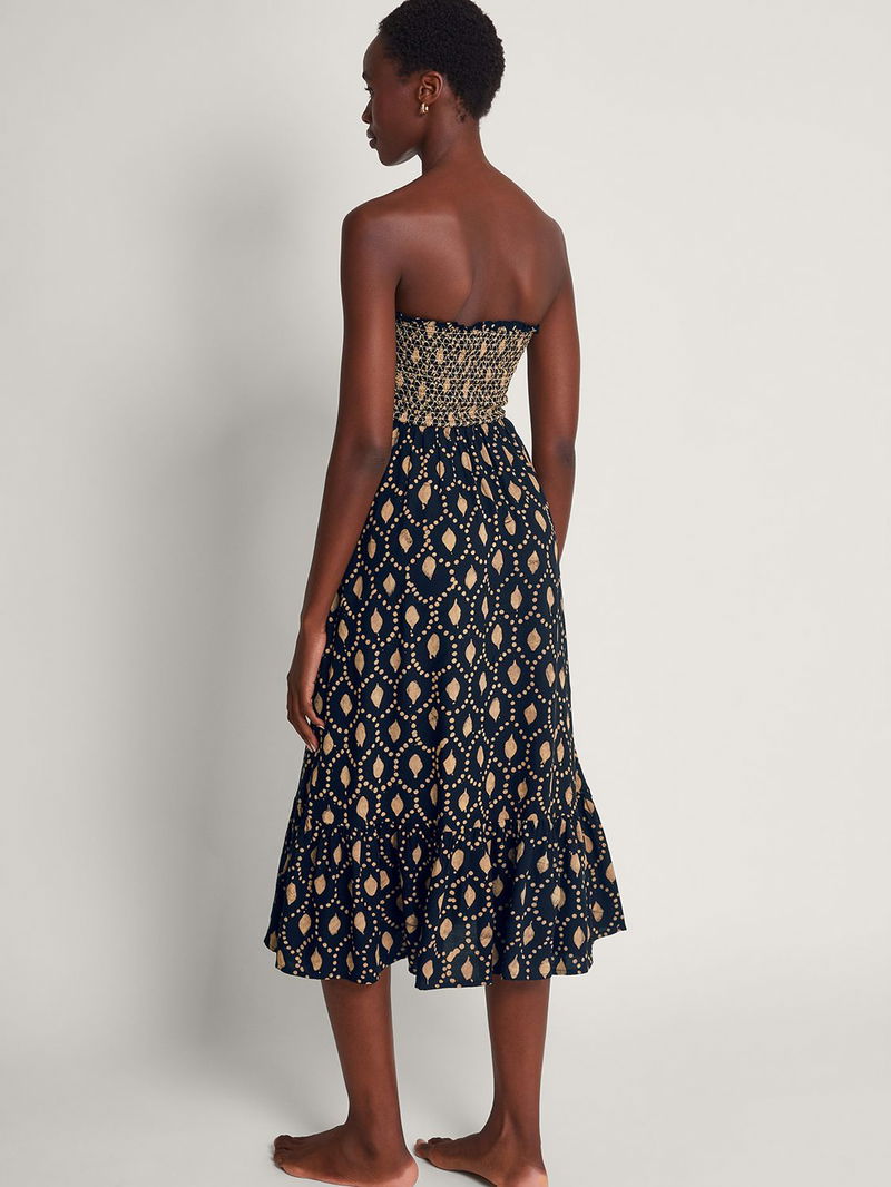 Briana Batik Print Strapless Dress Briana Batik Print Strapless Dress