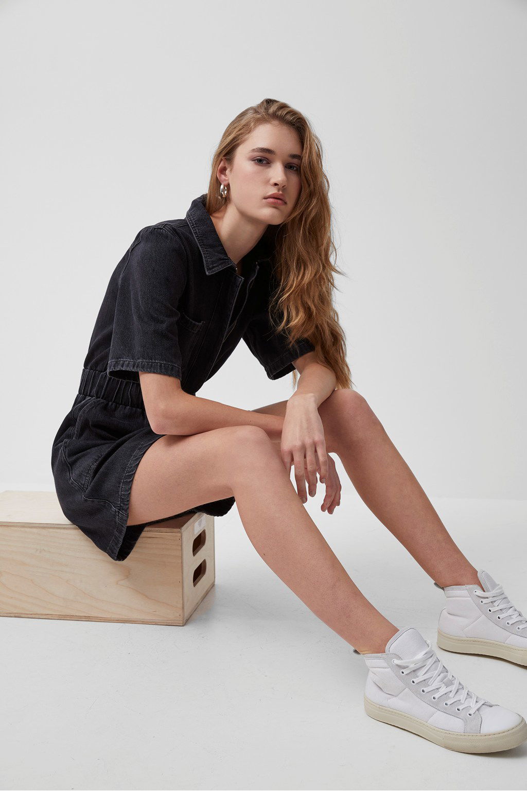 FRENCH CONNECTION Rosetta Recycled Denim Shirt Dress | endource