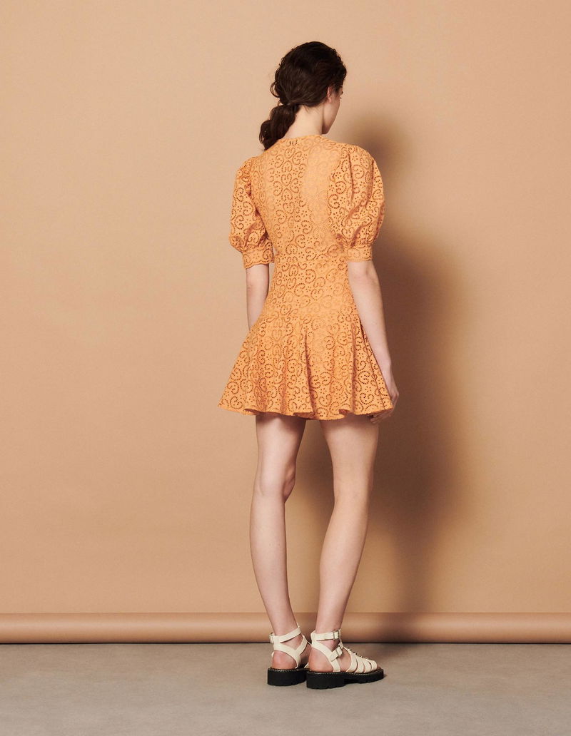 sandro short broderie anglaise dress SANDRO Short Broderie Anglaise Dress