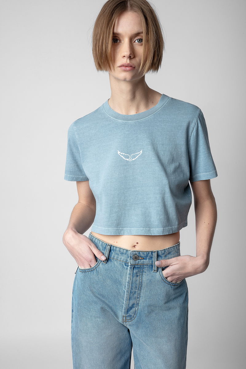 ZADIG & VOLTAIRE Carly Crop Top in Nuage | Endource