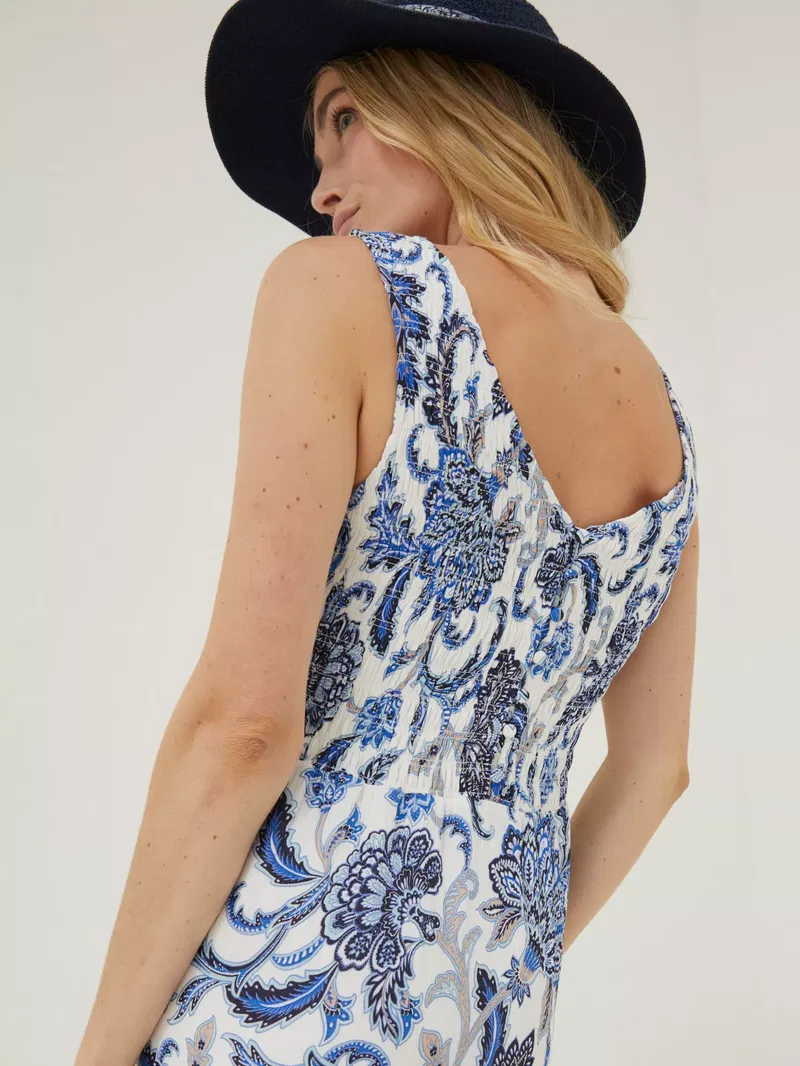 FATFACE Anna Palace Floral Midi Dress | endource