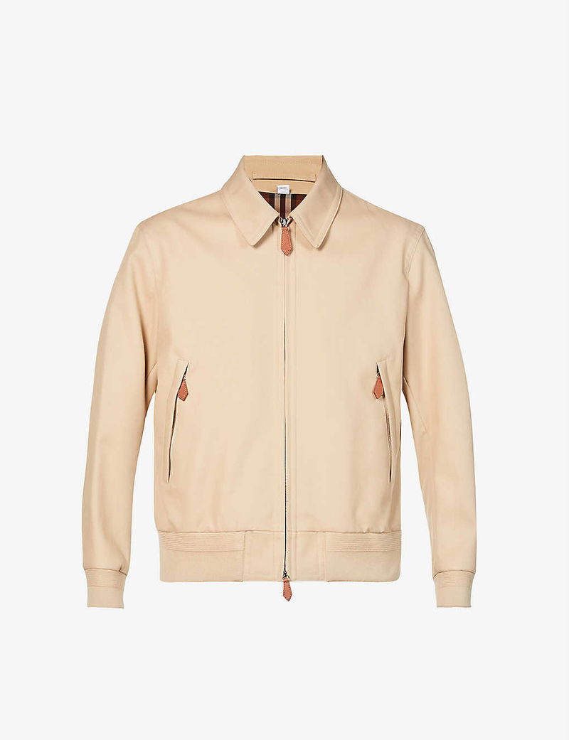 BURBERRY Stanmore Spread-Collar Cotton-Twill Jacket endource