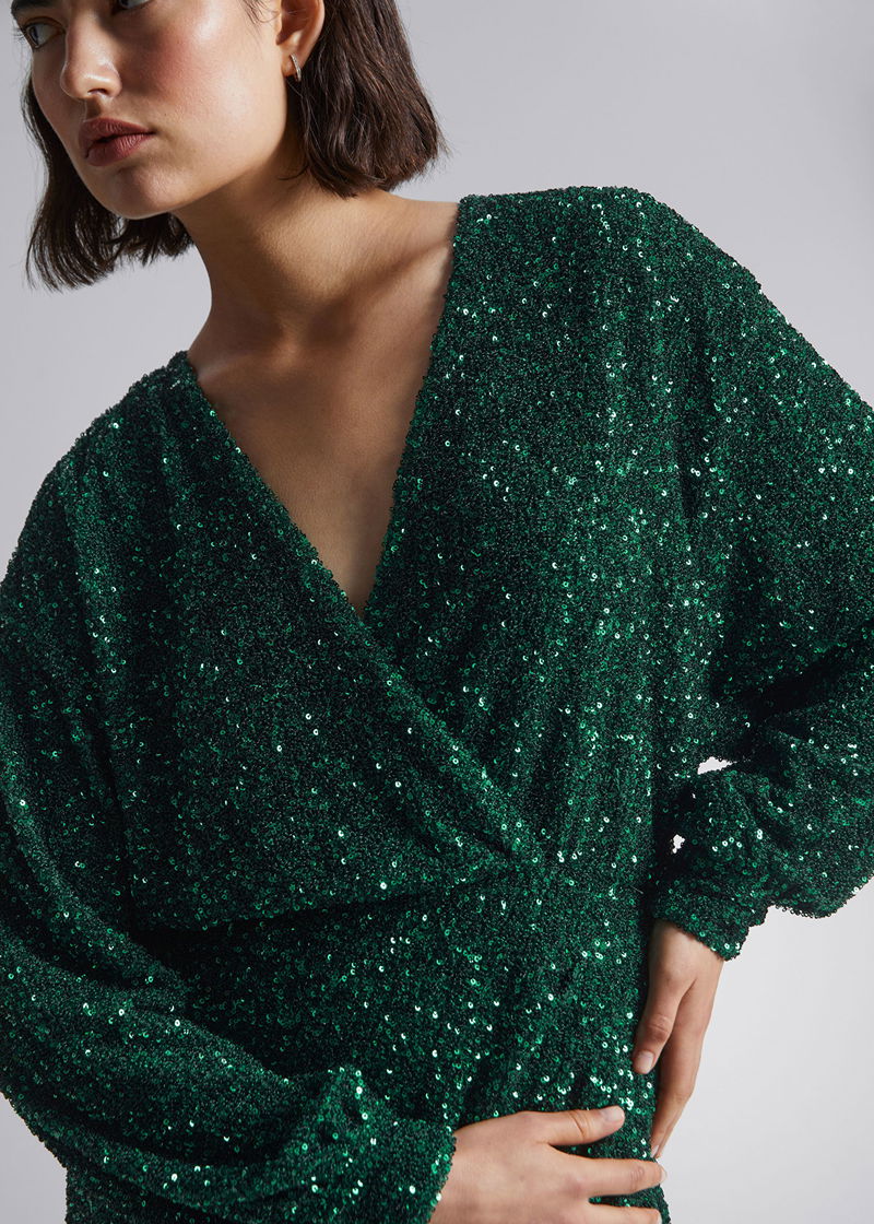 embellished mesh midi dress Sequin Mesh Midi Dress