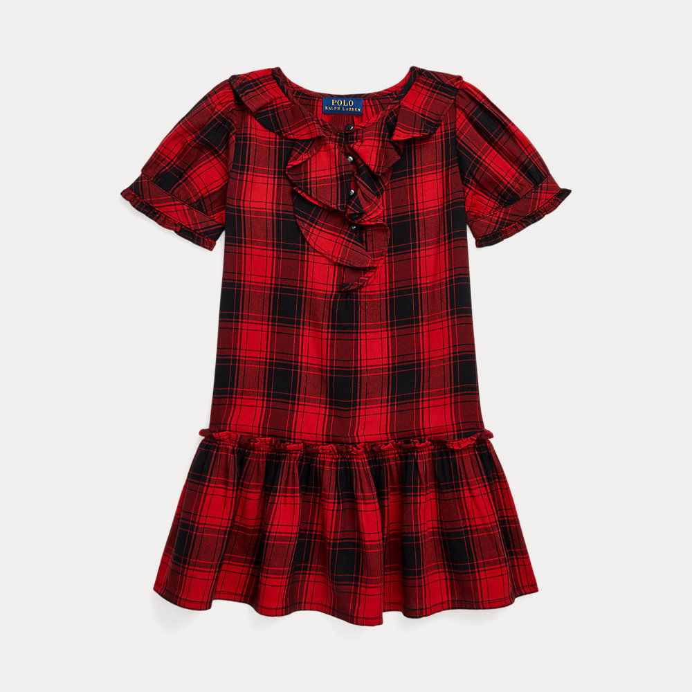 Polo Ralph Lauren Girl's Buffalo Check Stretch Ponte Dress