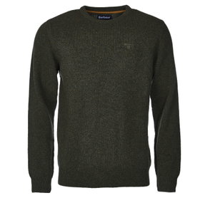 Dark green textured wool sweater with Barbour branding