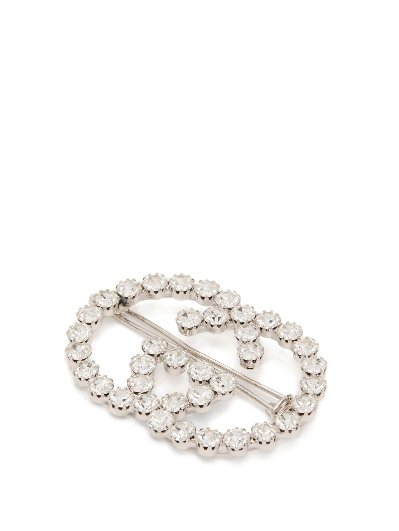 GG Embellished Hair Clip in Metallic - Gucci