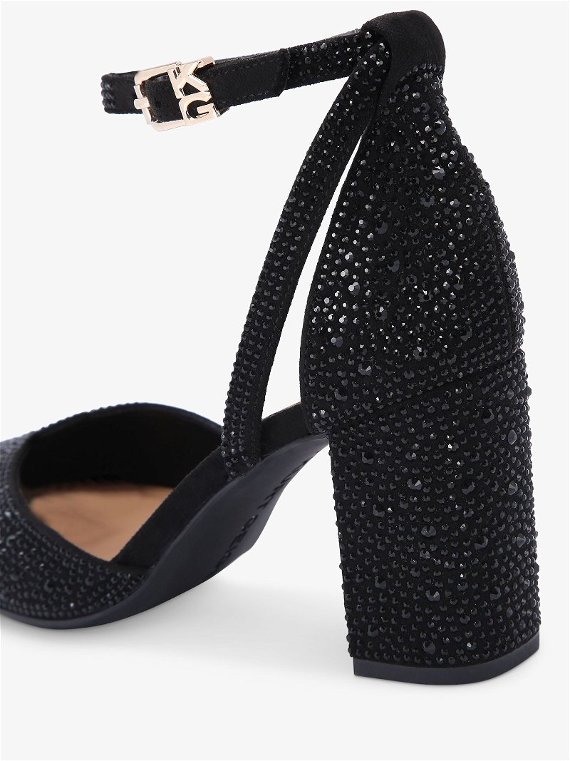 KG KURT GEIGER Alicia Embellished Court Shoes in Black