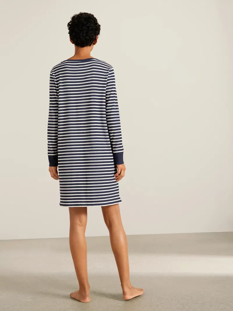 JOHN LEWIS Edie Star Stripe Long Sleeve Nightdress endource