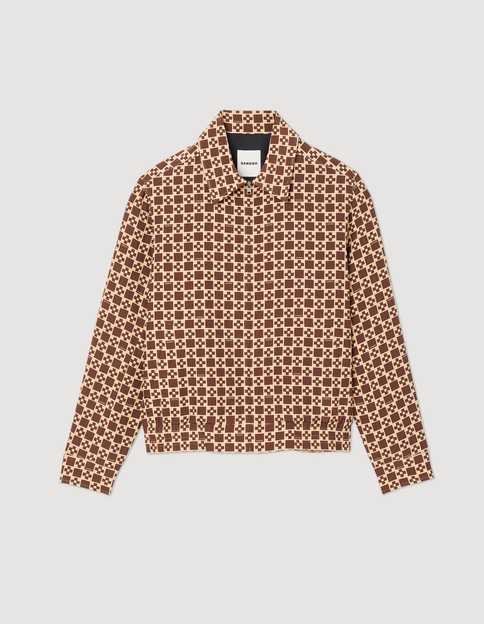 SANDRO Printed Square Cross Jacket endource - Main Image