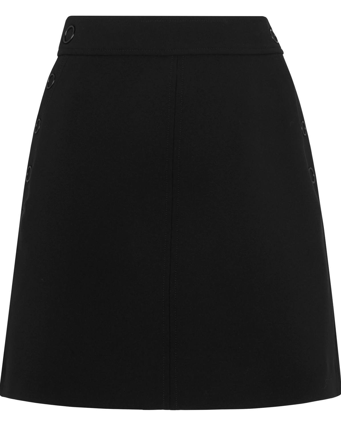 WHISTLES Denise Popper Aline Skirt in Black | Endource