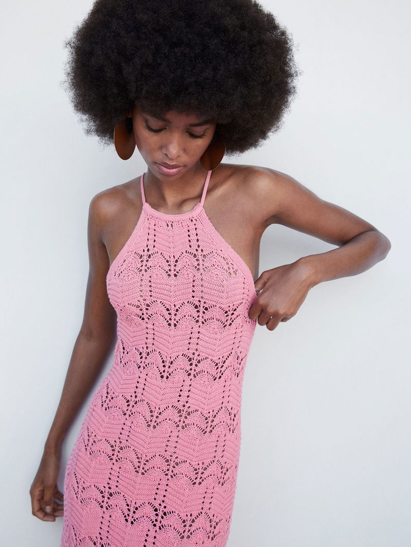 MANGO Cute Halterneck Knit Dress | endource