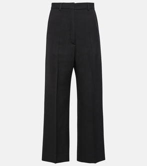 Straight mid-rise corduroy pants