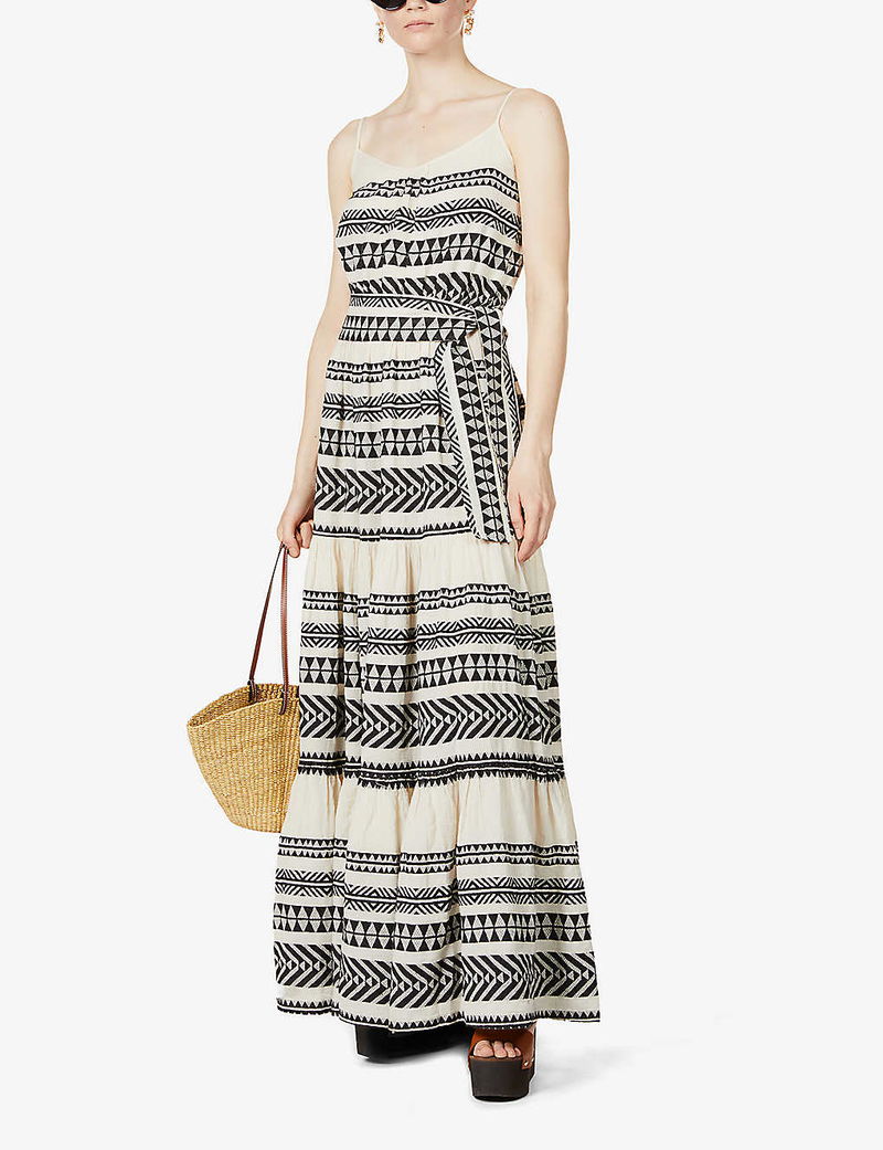 DEVOTION Hara Printed Cotton Maxi Dress | endource