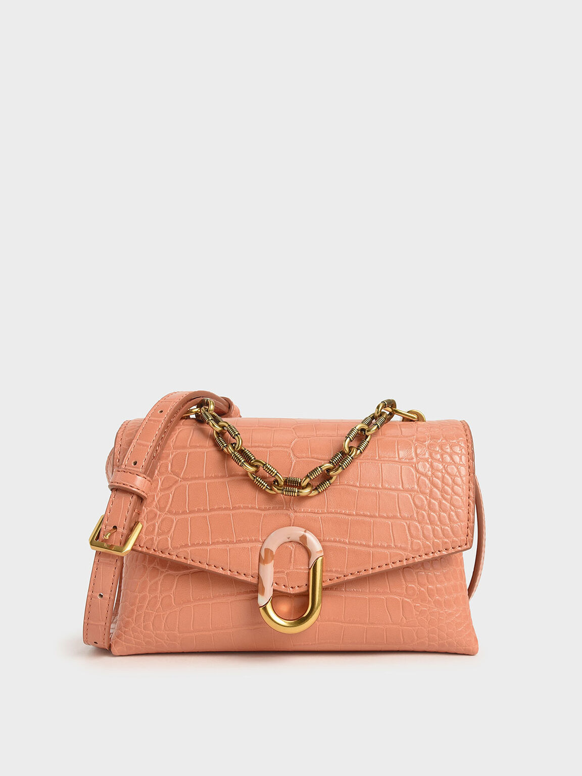 Chunky Chain Charles And Keith Trapeze Tote Bag Charles Keith Avis