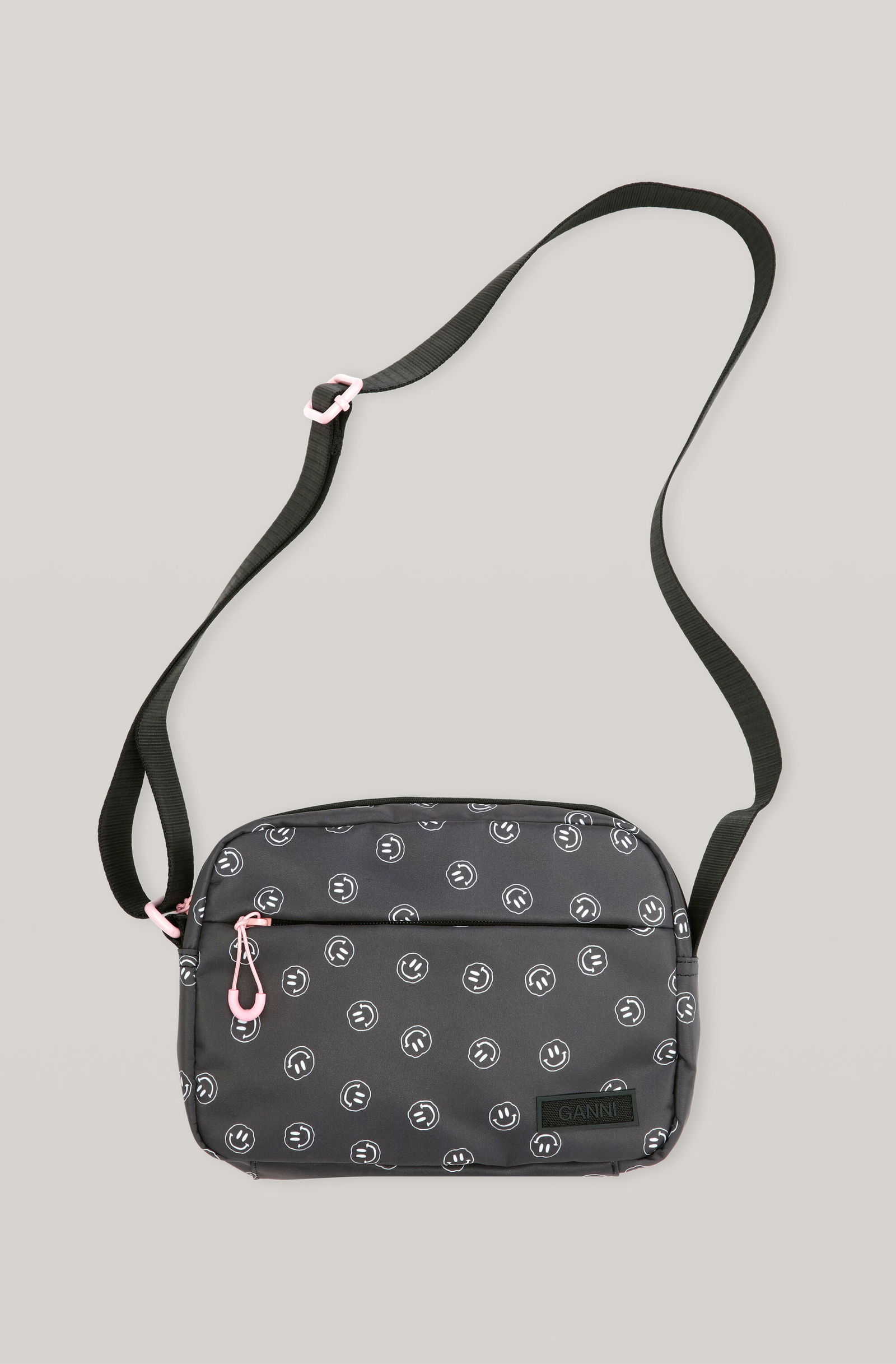 GANNI Recycled Tech Fabric Smiley Crossbody Bag endource