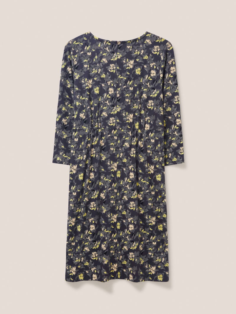 white stuff tallie jersey dress Tallie Knee Length V Neck Jersey Dress in BLACK MULTI