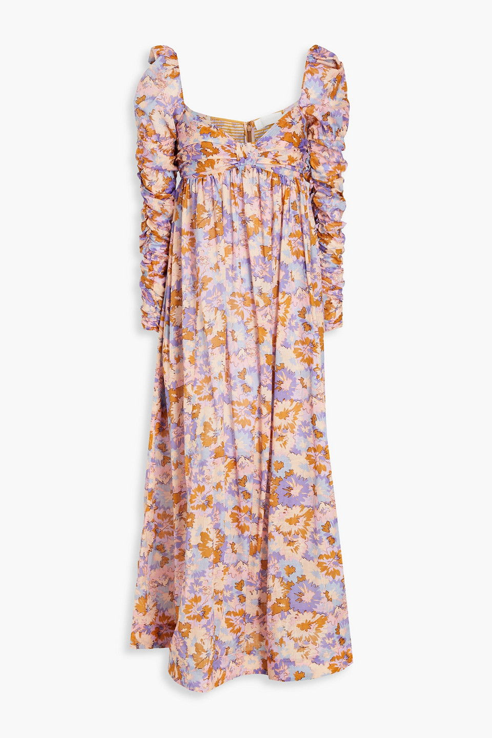 zimmermann tiered floral-print cotton-gauze midi dress Zimmermann Tiered Floral-print Gauze Dress in White