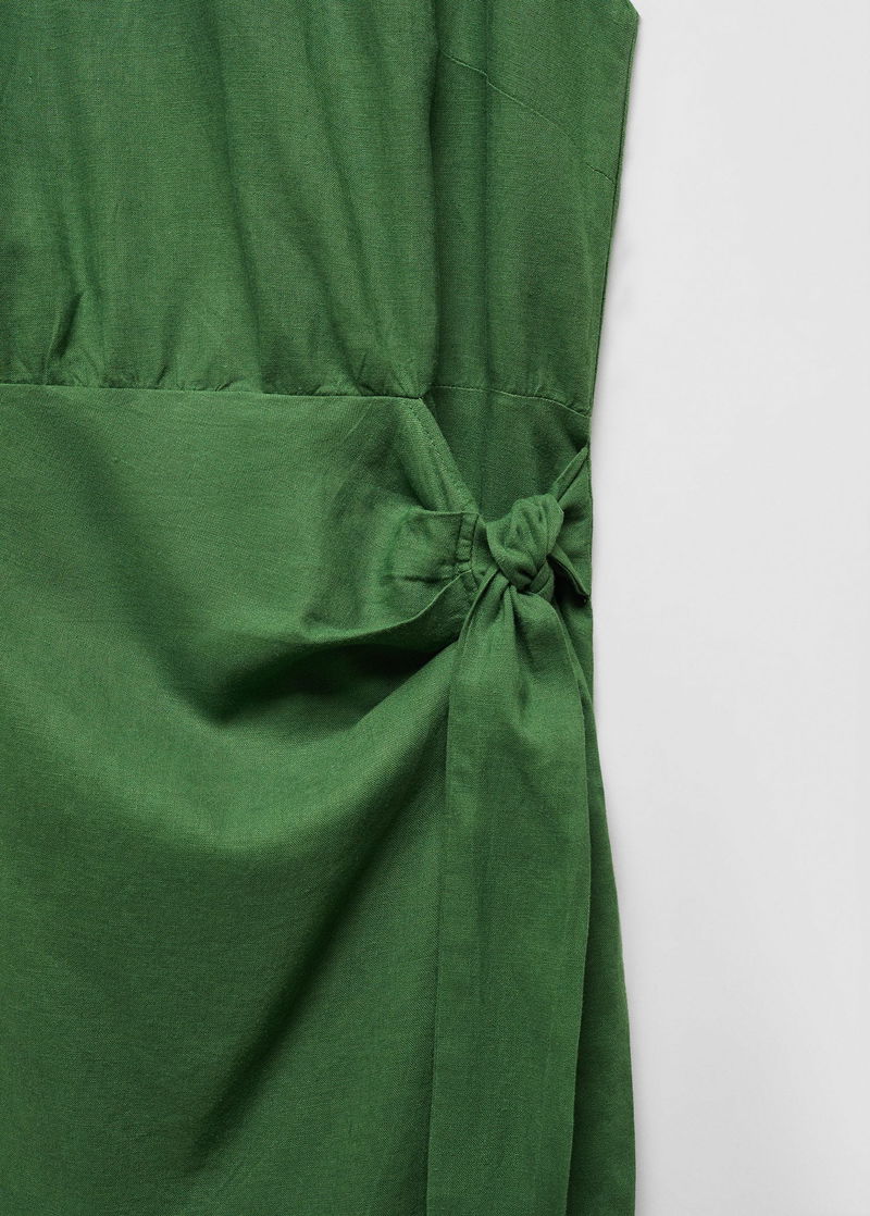 MANGO Bow Linen-Blend Dress | endource MANGO Bow Linen-Blend Dress | endource