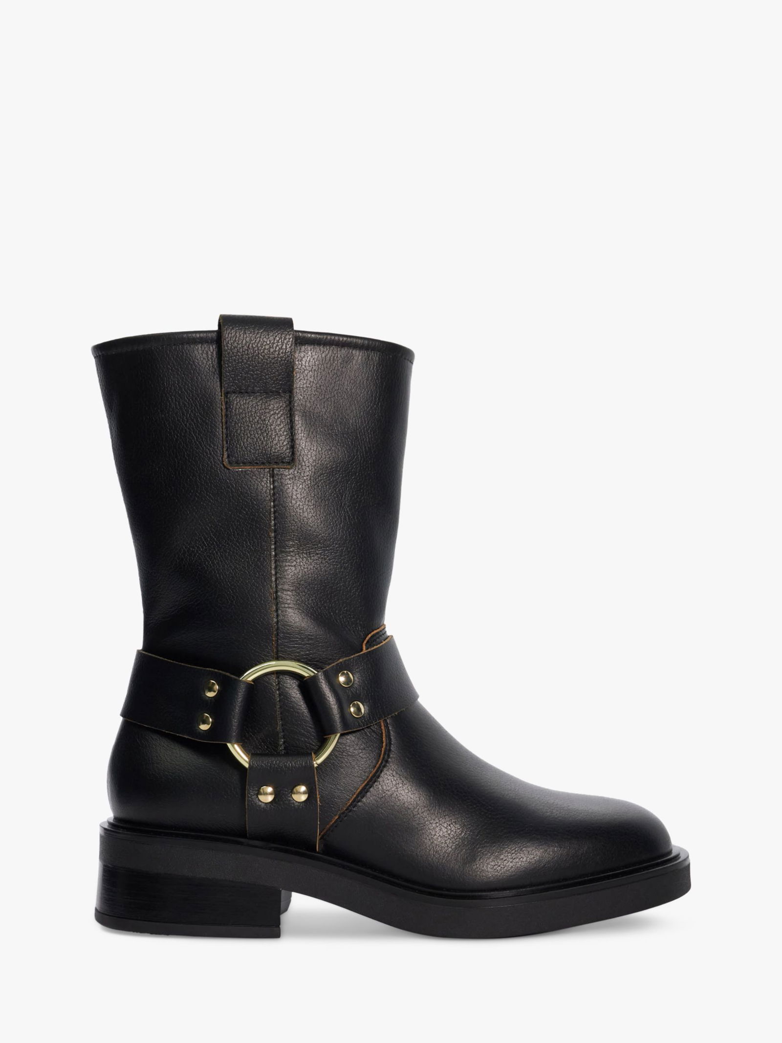 Dune London Pally Leather Low Biker Boots endource
