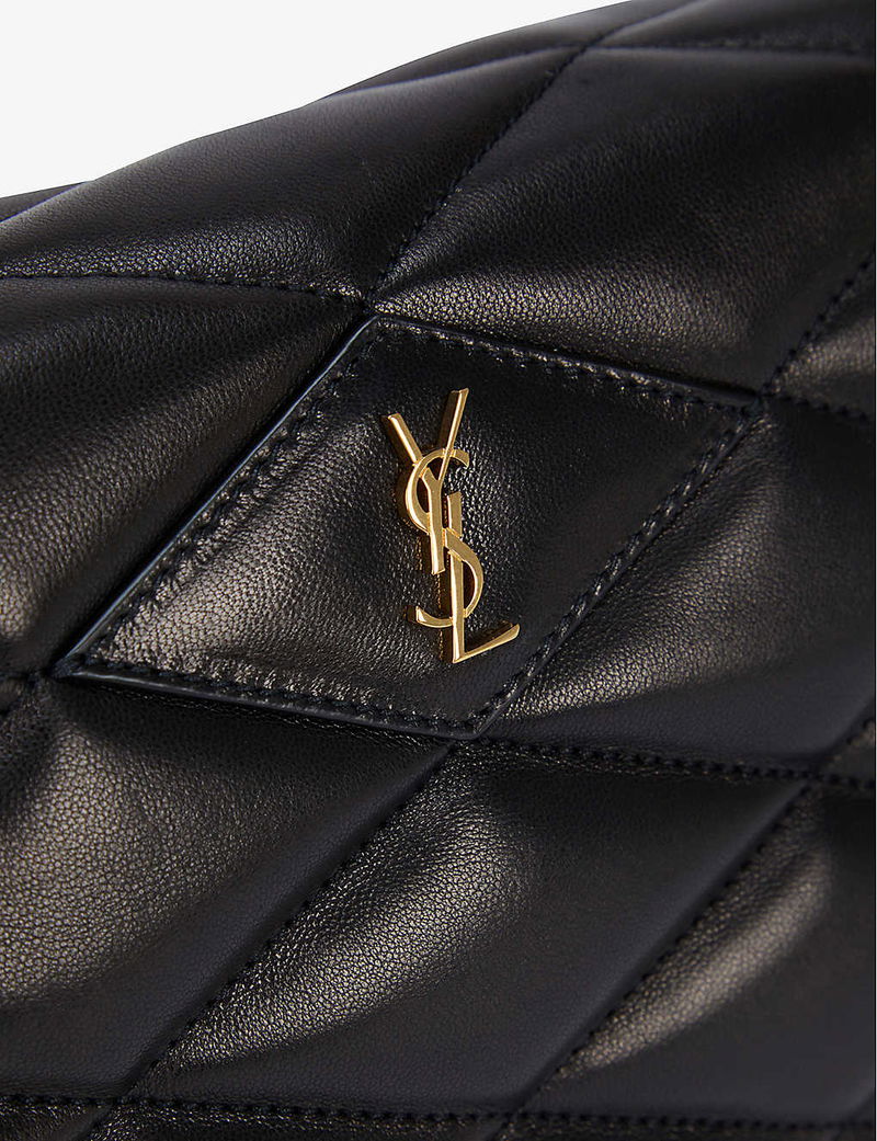 Saint Laurent YSL Brown Monogram Quilted Leather Clutch Bag Beige  Pony-style calfskin ref.177990 - Joli Closet