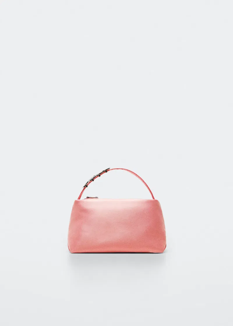 MANGO Mini Satin Bag in Pink