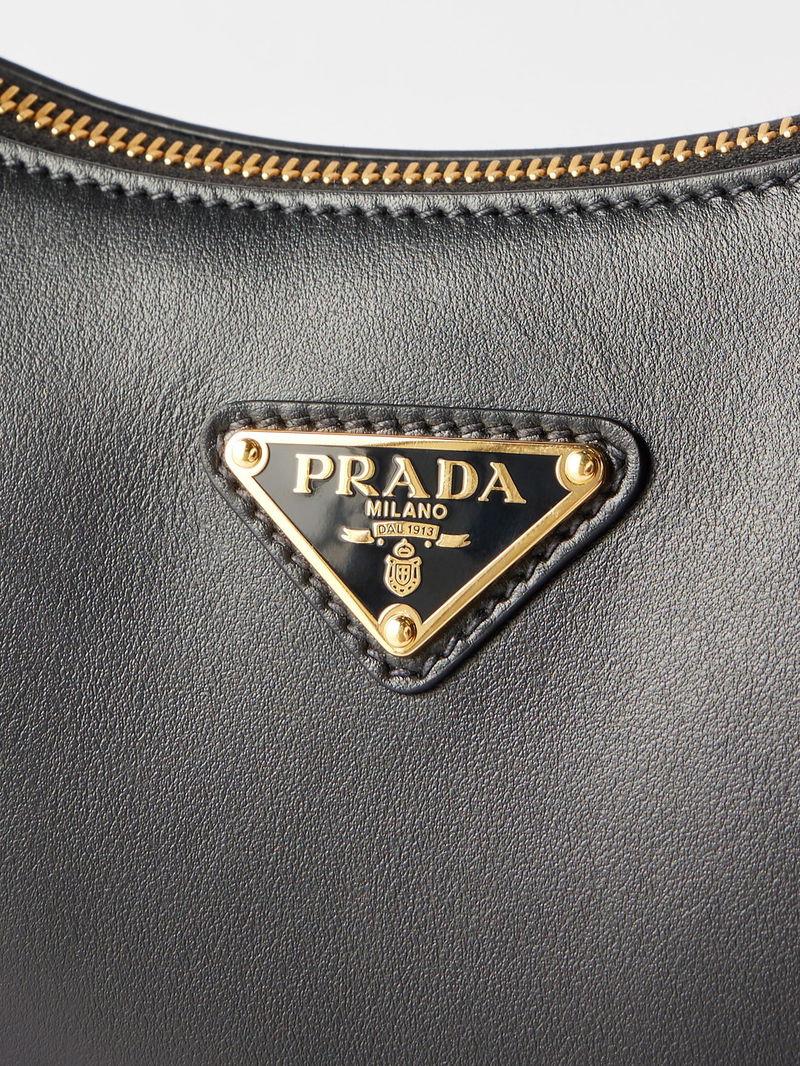 Prada - Prada Arqué Leather Shoulder Bag