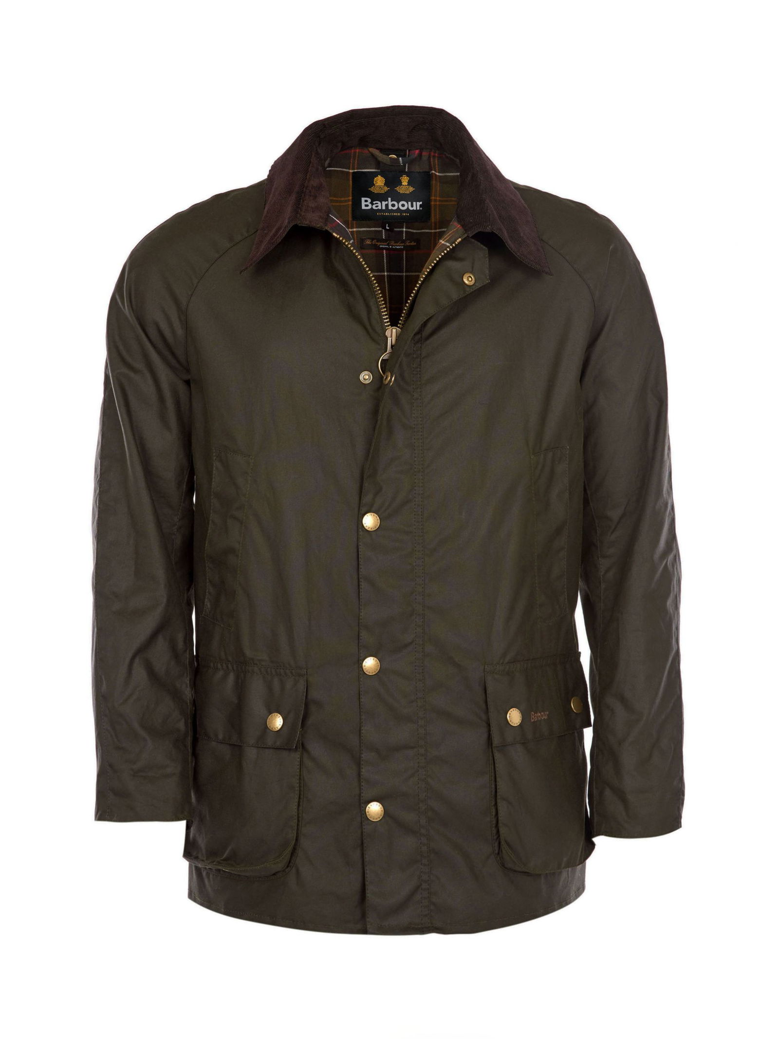 BARBOUR Ashby Waxed Cotton Field Jacket in Olive Endource