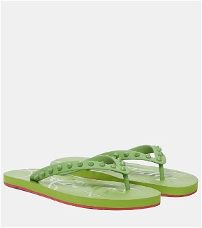CHRISTIAN LOUBOUTIN Loubi Flip Thong Sandals in Green