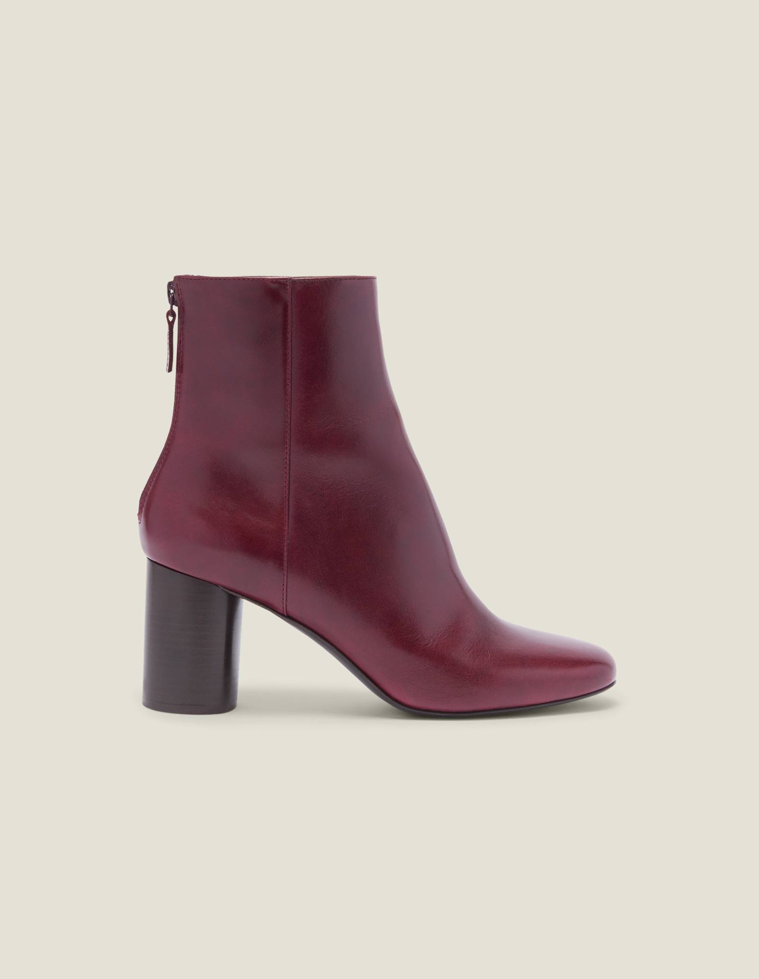 sandro leather ankle boots