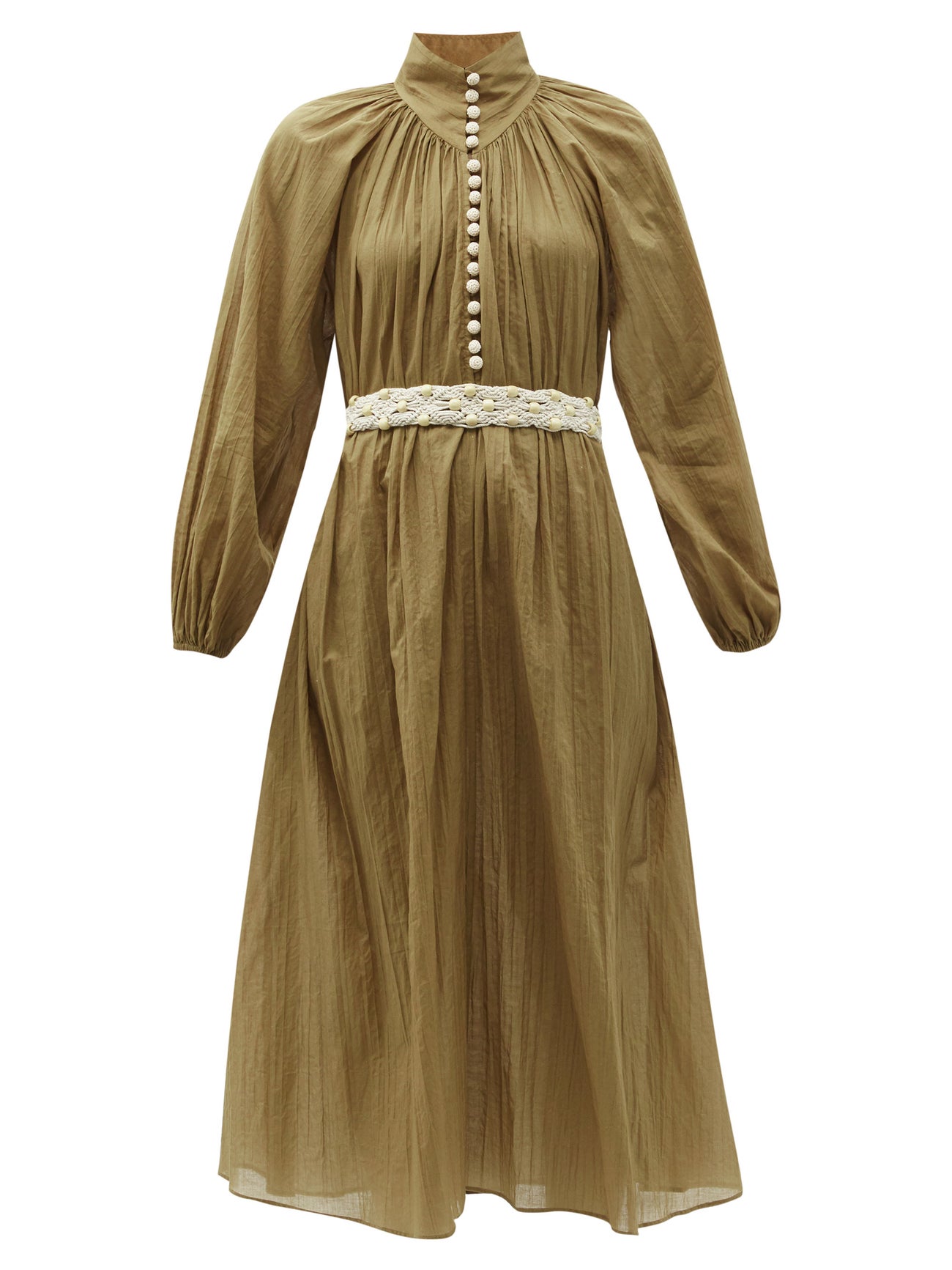 zimmermann cassia midi dress Sold at Auction: ZIMMERMANN Cassia wrap tie linen midi dress in brown, Size 2