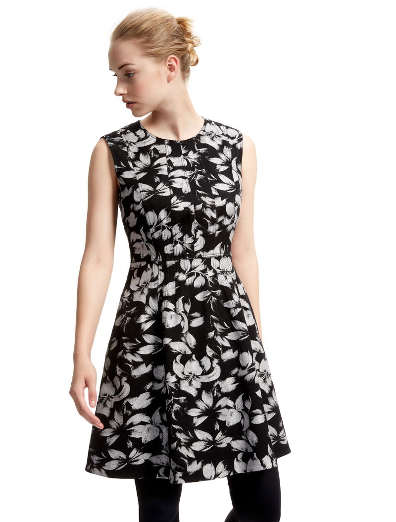 Sportmax Floral Jacquard Fit and Flare Dress | endource