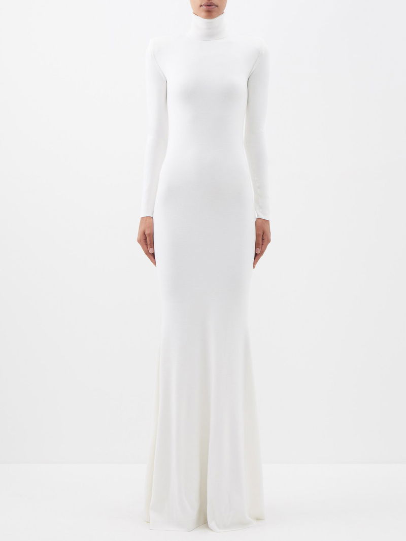 SAINT LAURENT Wool Knitted Maxi Dress | endource