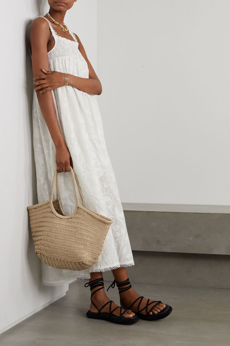 WAIMARI Paradiso Guipure Lace-Trimmed Embroidered Cotton-Voile Maxi Dress |  endource