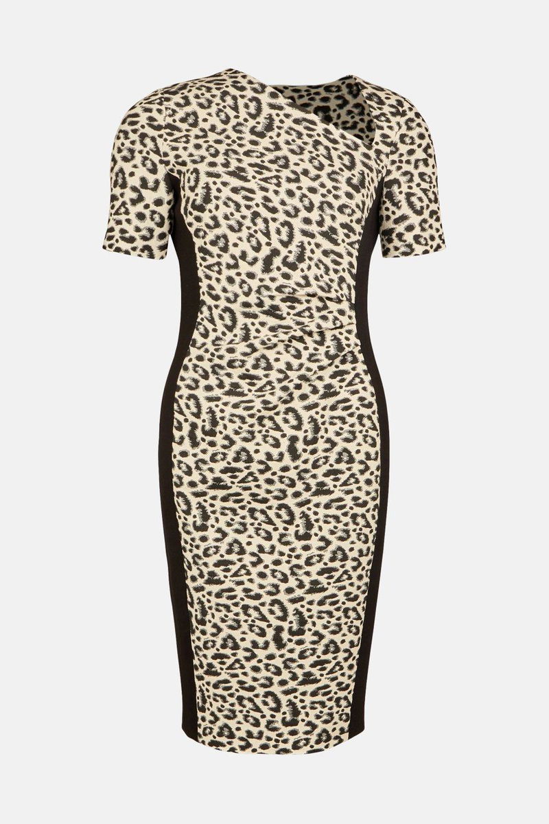 karen millen leopard lace midi dress Leopard Lace Detail Power Mesh Jersey Maxi Dress