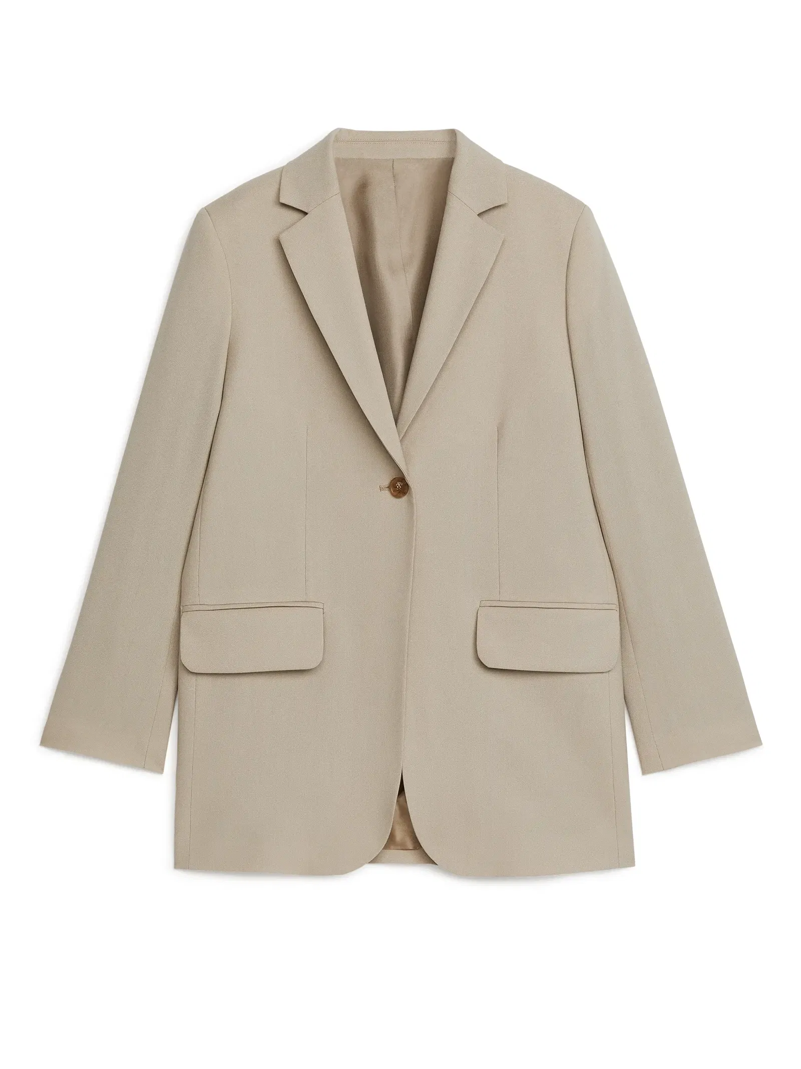 ARKET Hopsack Wool Blazer in Beige endource