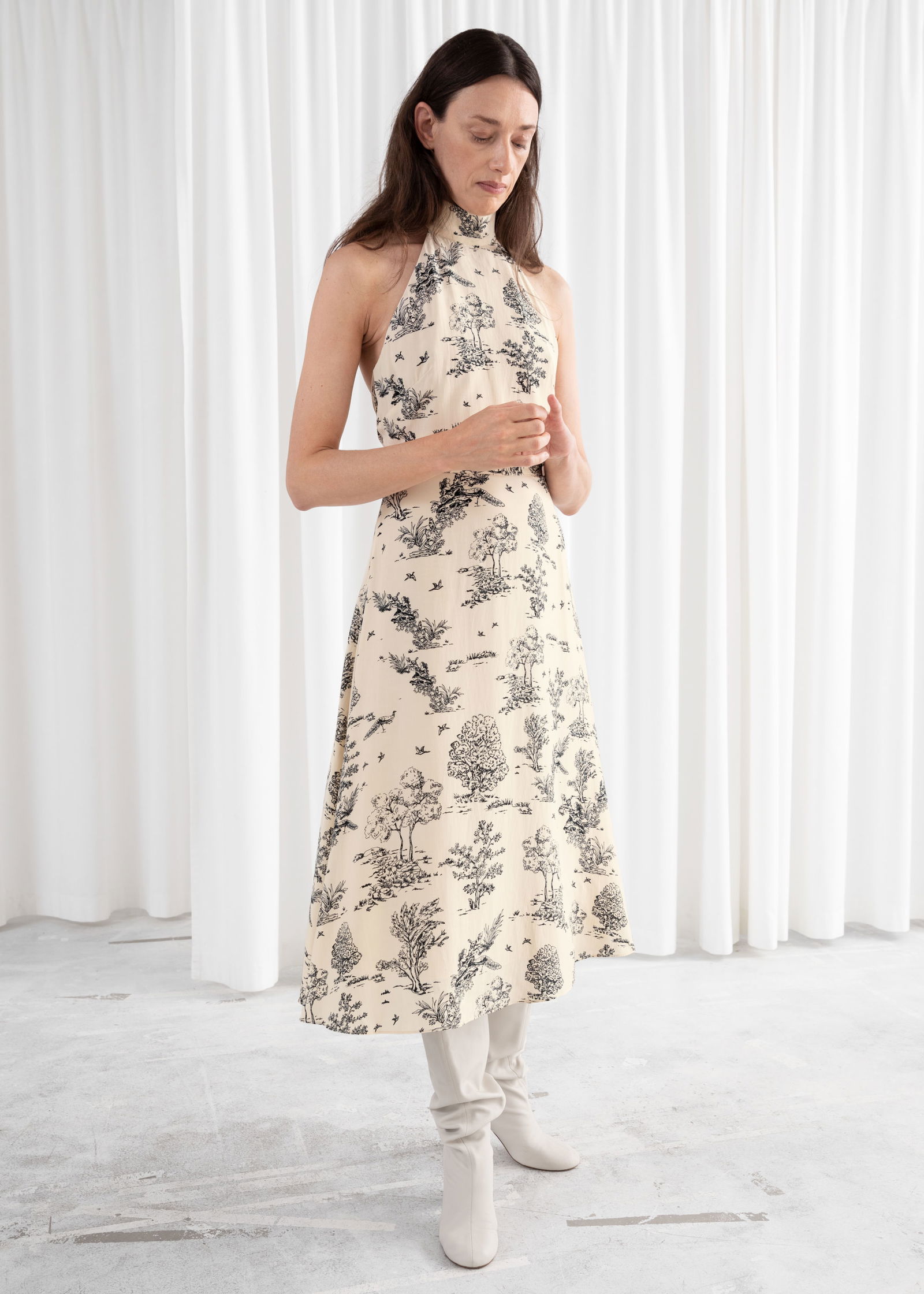 & OTHER STORIES Toile de Jouy Turtleneck Midi Dress | endource & OTHER STORIES Toile de Jouy Turtleneck Midi Dress | endource