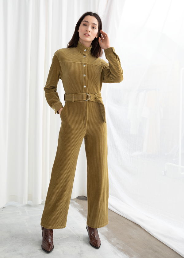 Belted Cord Boilersuit