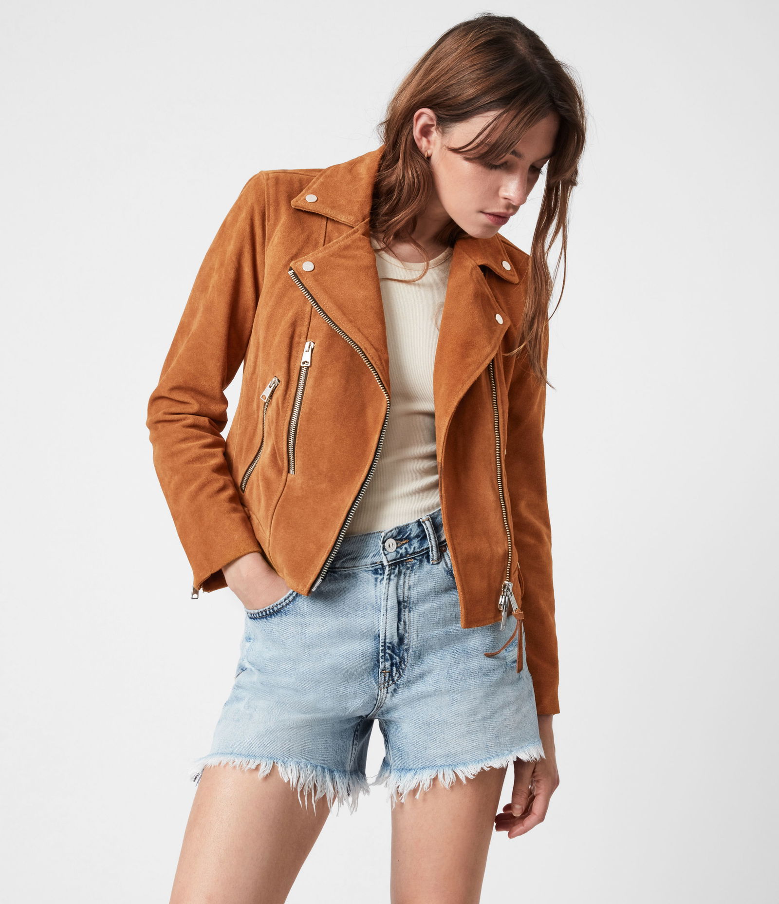ALLSAINTS Neko Suede Biker Jacket | endource