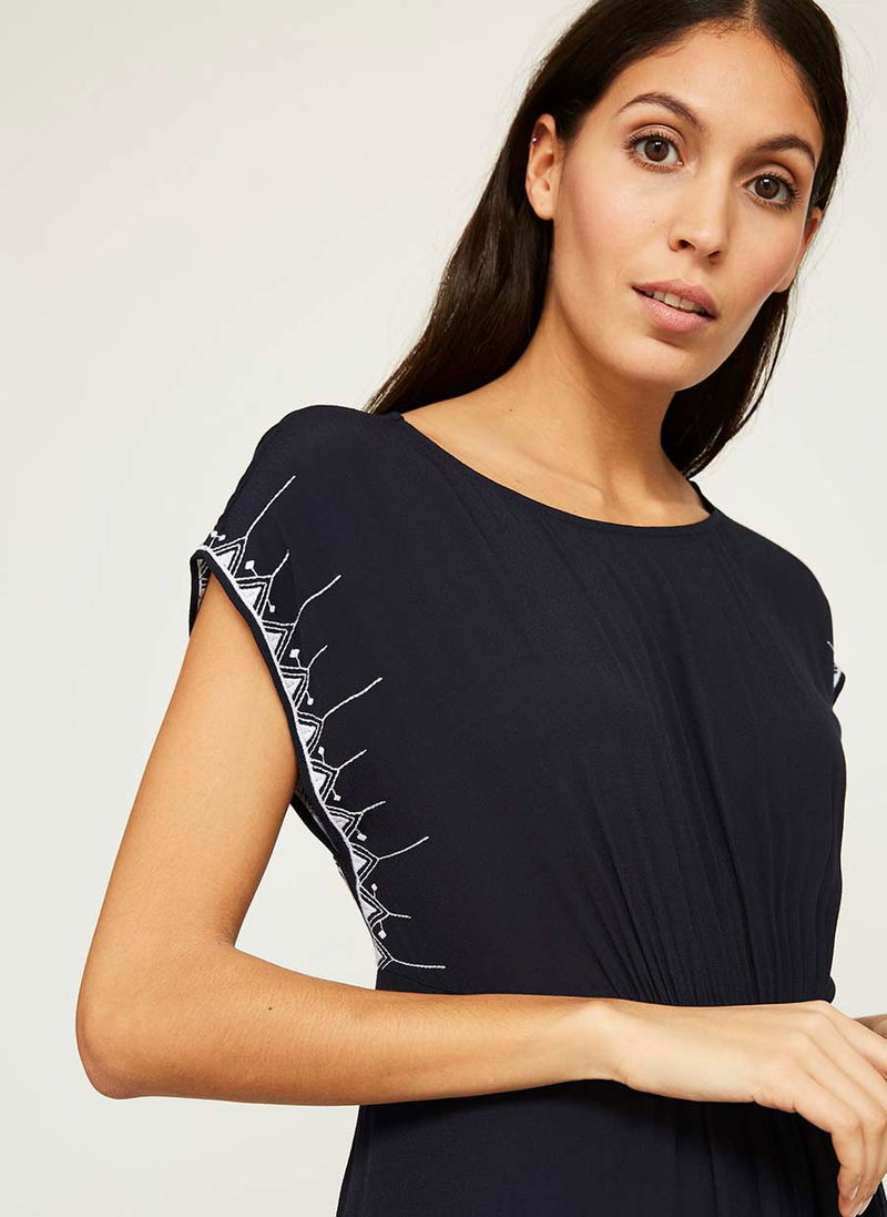 aztec embroidered dress Aztec Embroidered Maxi Dress main image 1