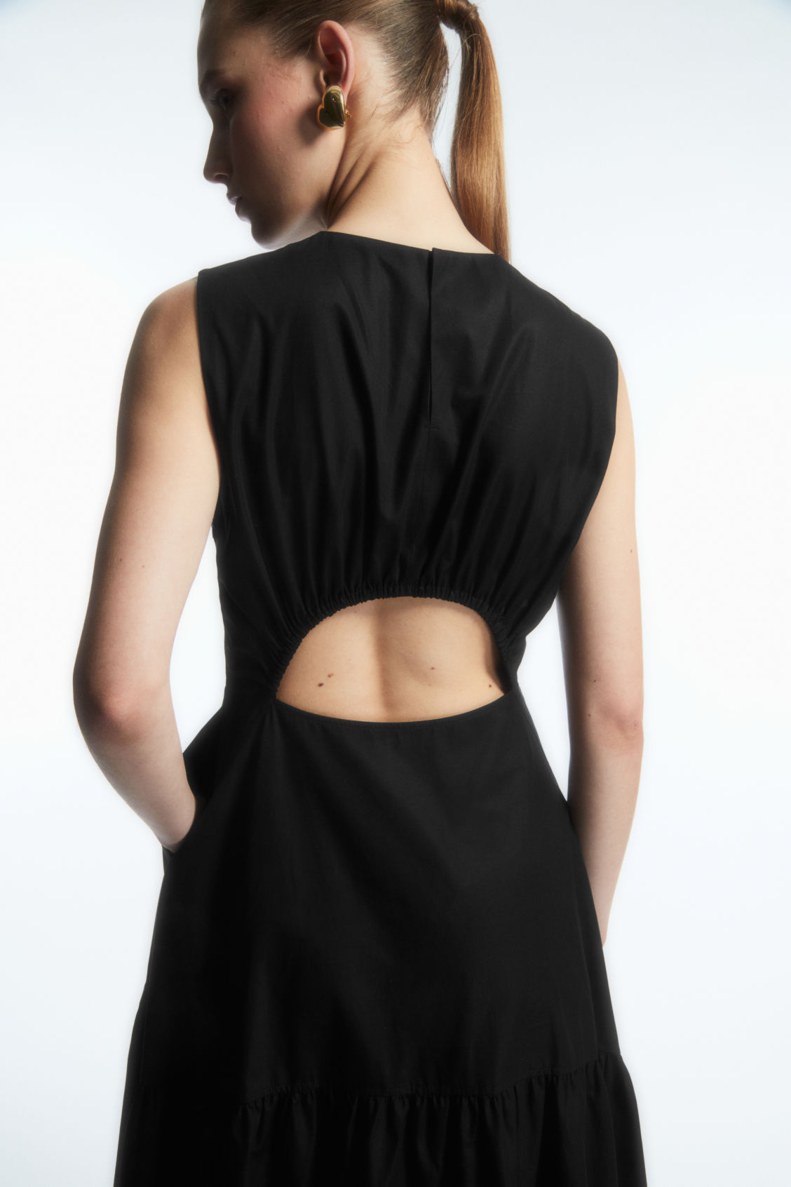strapless open back dress KAAREM