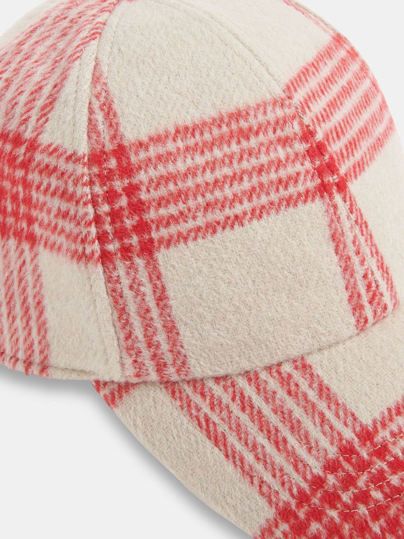 WHISTLES Check Wool Blend Baseball Cap Endource